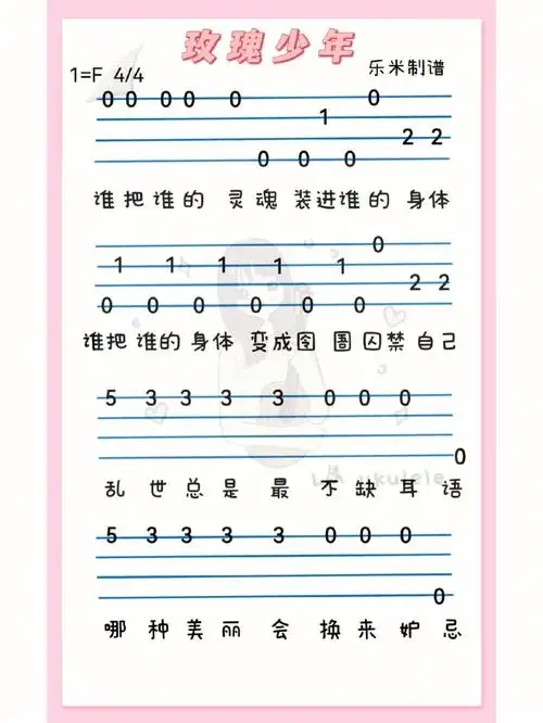 五月天玫瑰少年尤克里里单音指弹曲谱新手