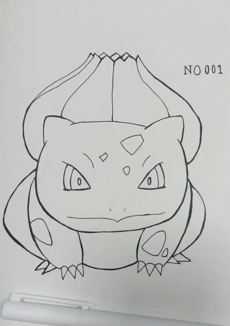 妙蛙种子 妙蛙草 妙蛙花.挑战画完宝可梦图鉴!从蒜头王八开始