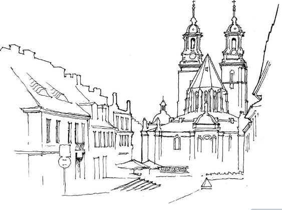 美图素材:一组欧式建筑手绘线稿集分享给大家