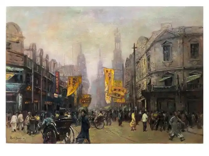 《老上海》|纯艺术|绘画|刘文全油画工作室 - 原创作品 - 站酷 (zcool