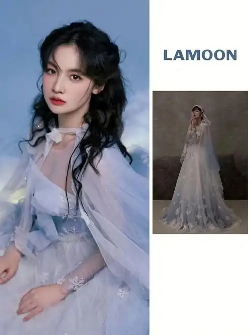 赵粤超仙渐变冰雪礼服76化身童话里的精灵