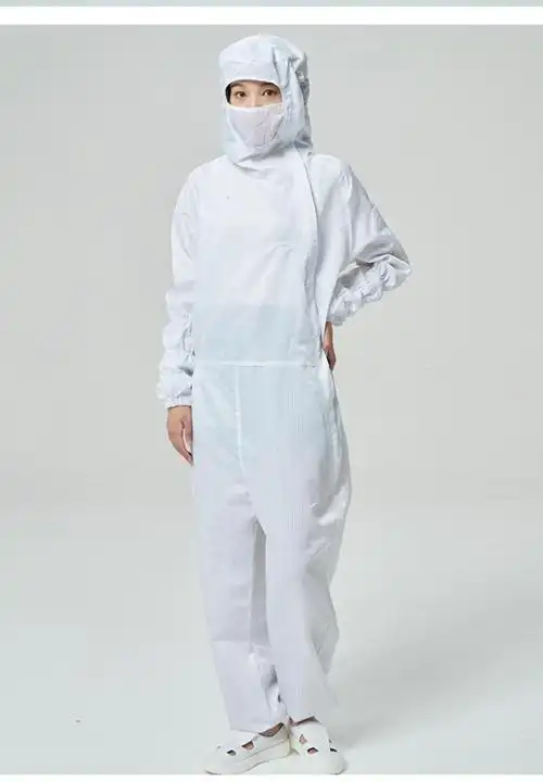 车间百级无尘服连体服大码洁净车间工作服身净化服男女网格电 白色 m
