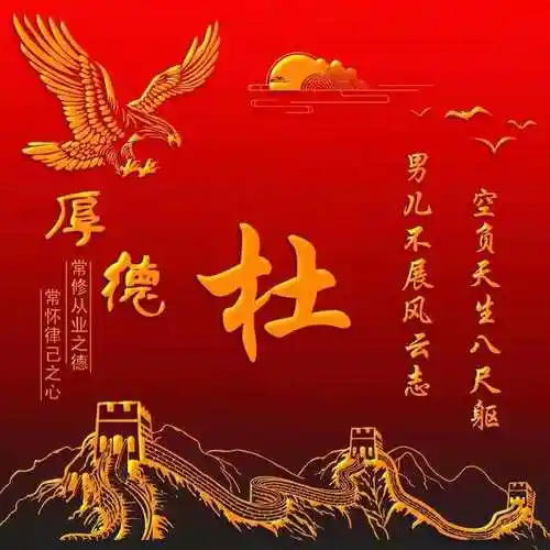 2023年"厚德载物"富人专用姓氏头像