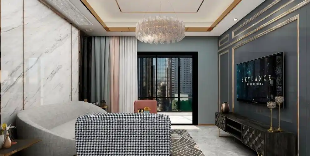 108㎡现代简约三居装修案例_效果图_土巴兔装修网