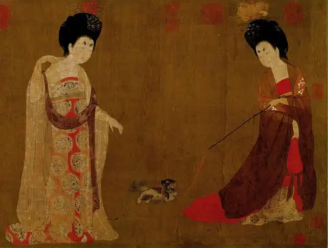 唐代绘画中妍丽丰腴,婀娜多姿的风韵女子