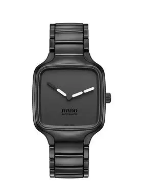 rado瑞士雷达表真我系列黑镜腕表设计师合作款方形表机械手表男