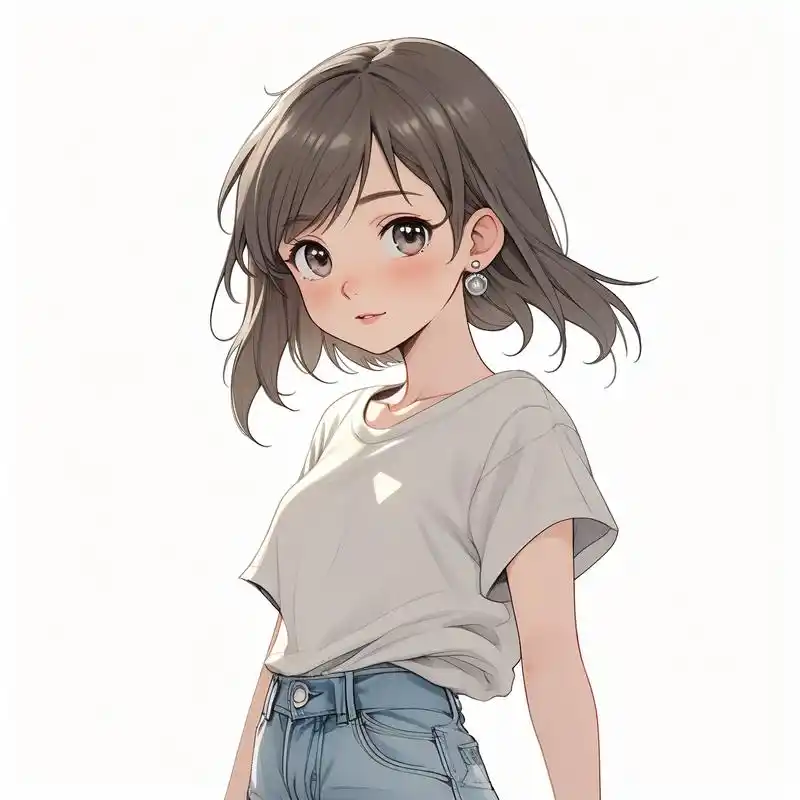 卡通女孩比耶头像979099