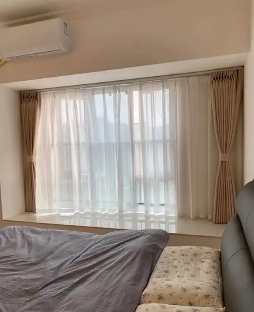 飘窗布艺窗帘安装方式