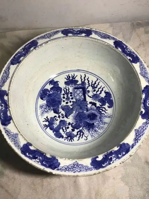 清代青花洗手盆