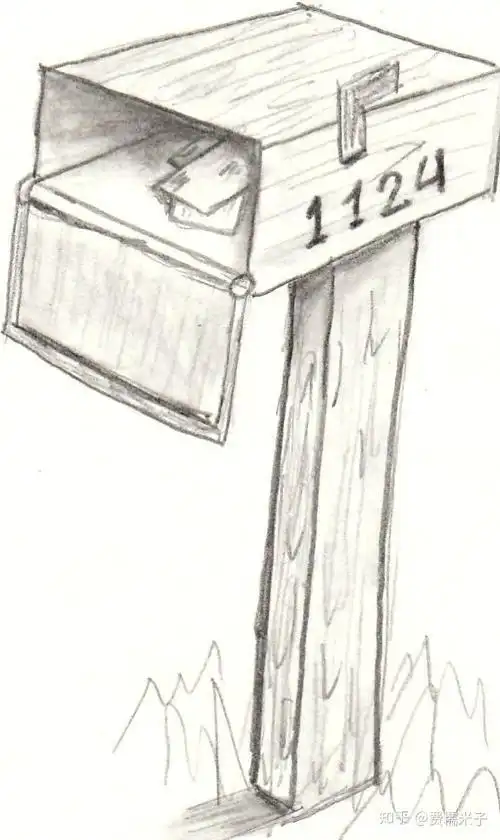 时光信箱的简笔画