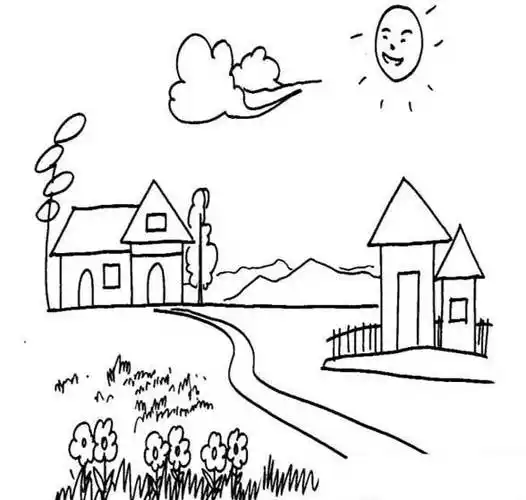儿童风景简笔画 儿童风景画图片大全