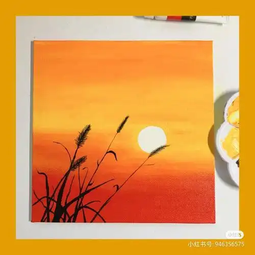 小画家美术中心线上课程——《夕阳西下》