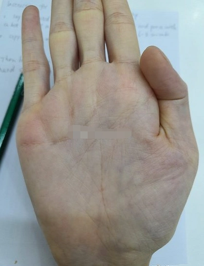 手型下面宽,上面窄,还有些镂空,指节突出,看似金型手,实际上是木型手