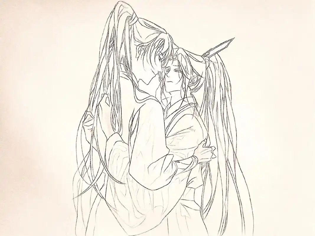 渣渣097 #临摹  #二哈和他的白猫师尊  梦醒人间看微 - 抖音