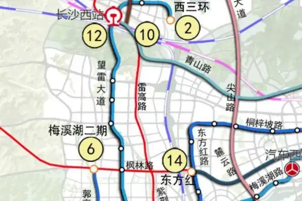 长沙地铁2号线西延线二期具体站点走向长沙地铁2号线西延线二期最新