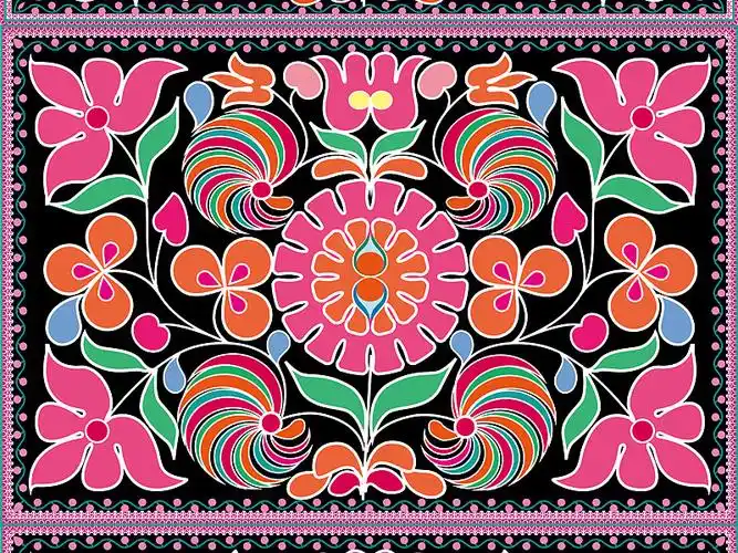 云南巍山彝族刺绣纹样万花筒|影视|其他影视|梦几月醒几年 - 原创作品