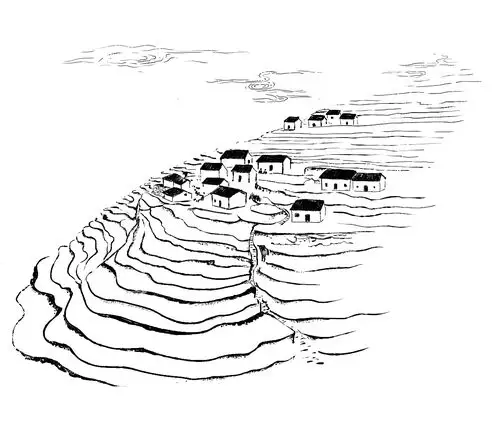 云台梯田|插画|商业插画|十七兮 - 原创作品 - 站酷 (zcool)