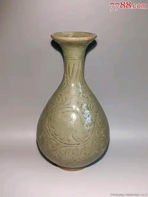 耀州窑玉壶春瓶工艺品