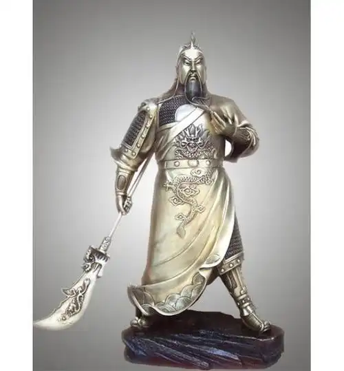 内蒙古铜关公神像领航工艺品批发铜关公神像桌摆