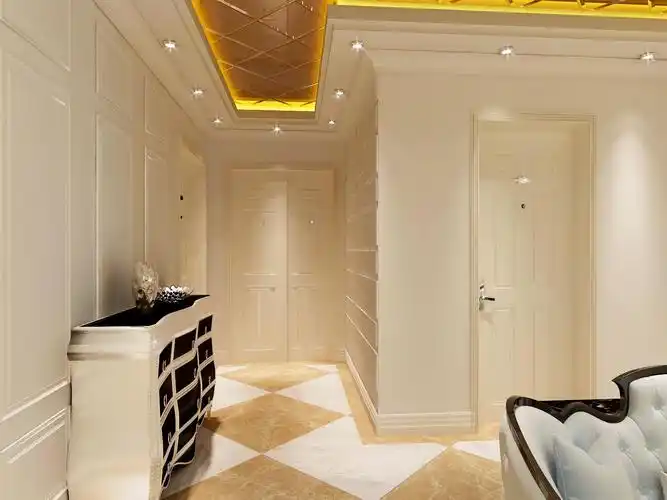 110平米进门玄关简欧吊顶装修效果图