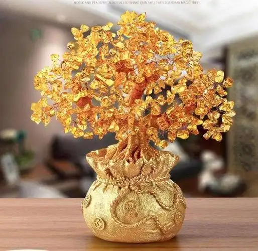 吧台展示招财大号柜台摇钱树盆栽摆件美容院室内茶几装饰品家用