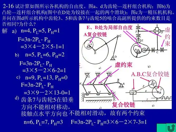 结构分析习题解 机械设计 机械原理答案ppt