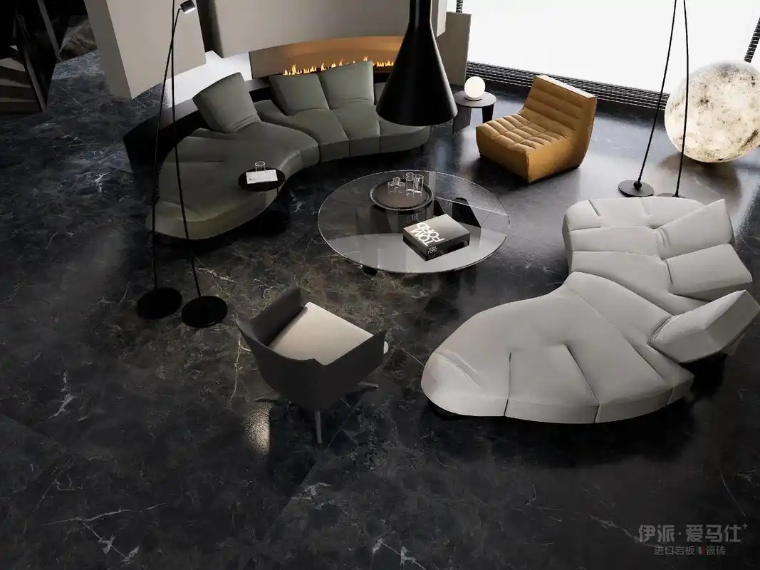 好看的黑色系瓷砖.低调又高级,#吴江伊派爱马仕瓷砖岩板 #家