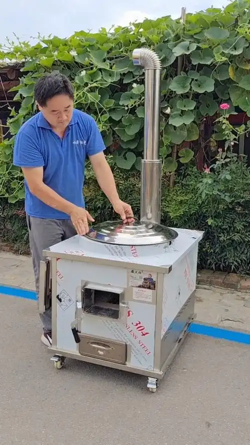 柴火灶 铁锅灶 大锅灶 户外炉灶 农村柴火灶 不锈钢可移动柴气两用灶