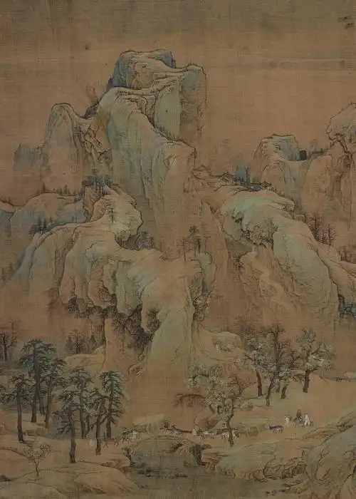 他比较擅长画人物画,花鸟画,山水画,他的山水画主要取法李思训父子