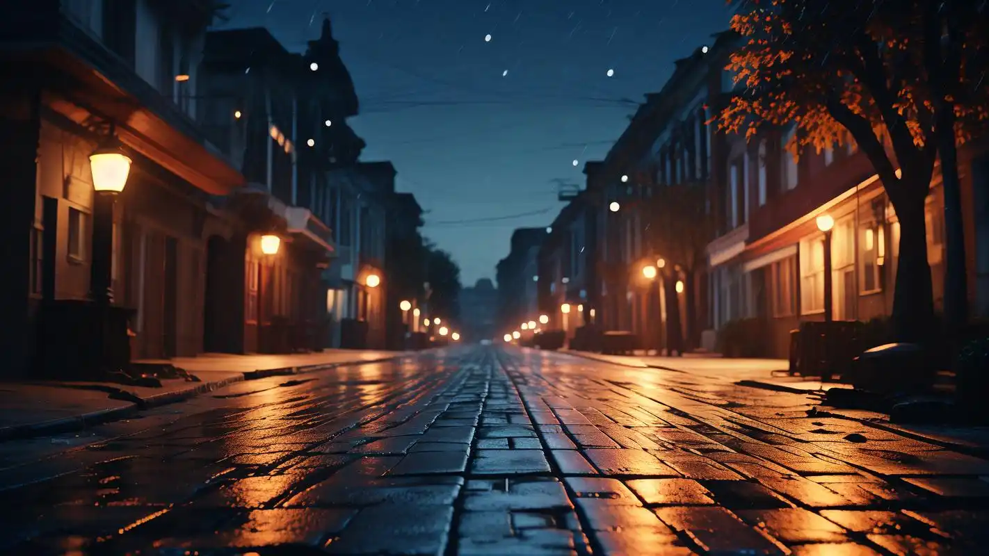 93孤独街道壁纸,黑夜的诗意91