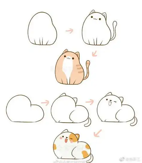 100种超萌小团子简笔画100种超萌小团子简笔画图片