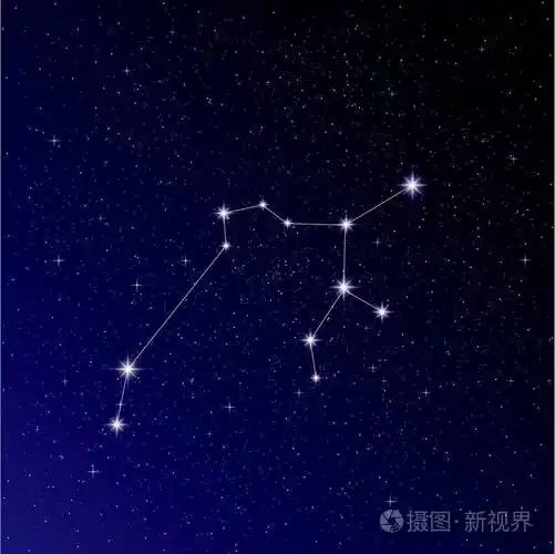 深蓝色背景下夜空中的星座射手座