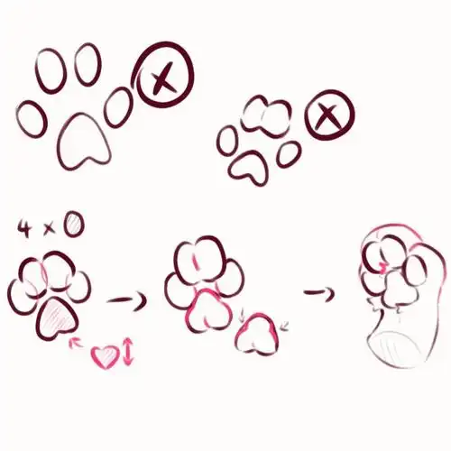 兽设的几种爪子的画法