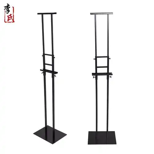 双面kt板展架海报架子户外立式落地广告挂画支架水牌伸缩展示架 斜面