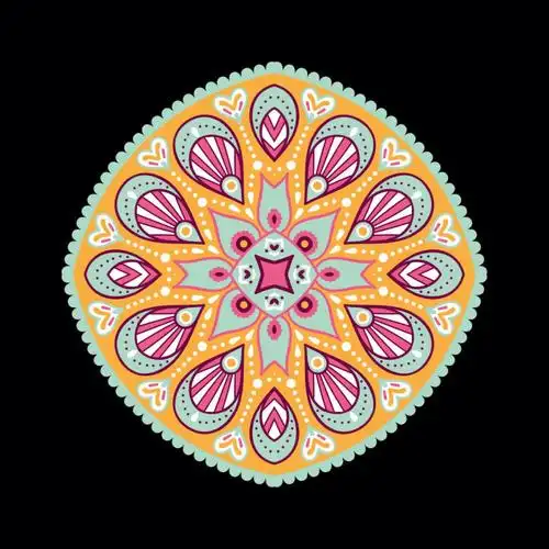 新疆传统民族纹样临摹,图案设计构成.