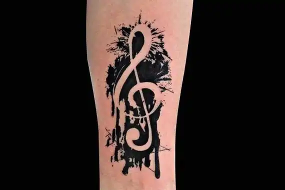 音符纹身图案音乐主题纹身4