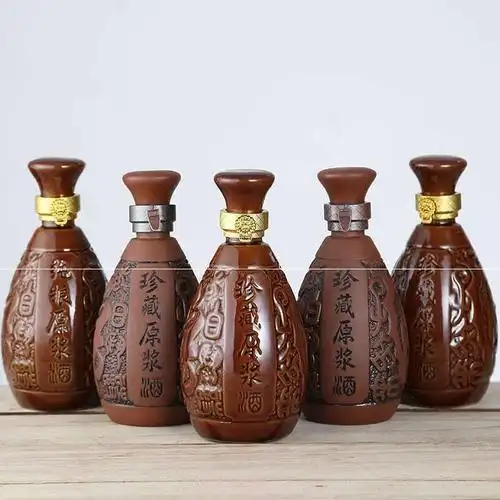 酒瓶陶瓷白酒瓶原浆酒坛家用仿古复古酒壶紫砂家用酒壶