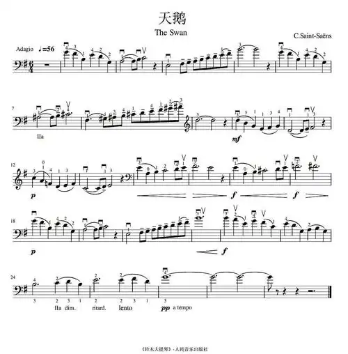 天鹅 大提琴独奏