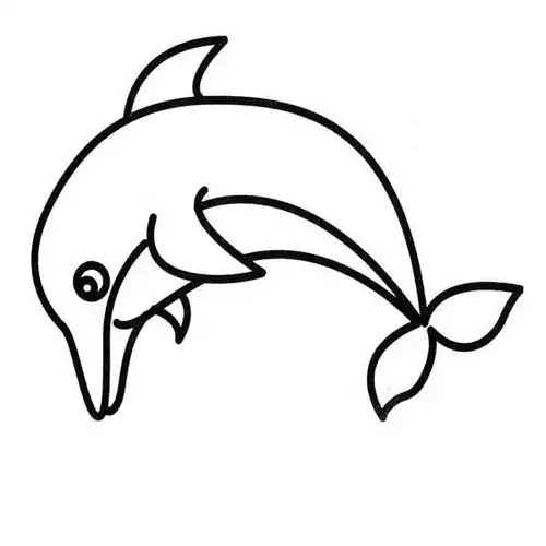 海豚怎么画简笔画 海豚画法简笔画图片