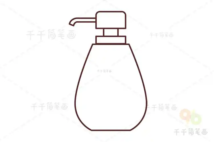 洗发水简笔画步骤教程