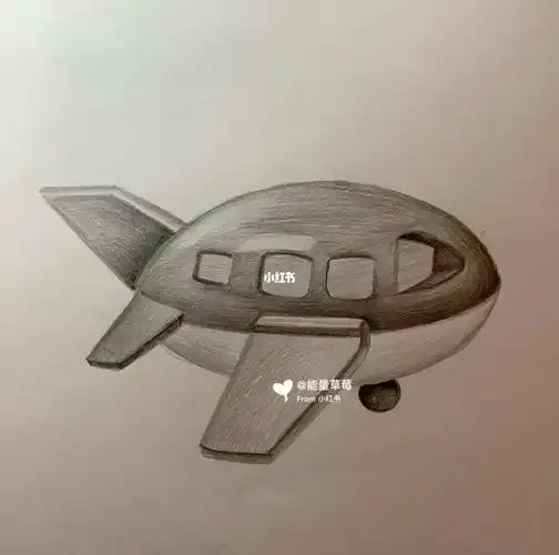 素描玩具小飞机