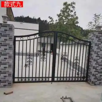 哩嗹啰嗹铁艺大门庭院门别墅乡农村小区家用院子围墙对开入户双开门大