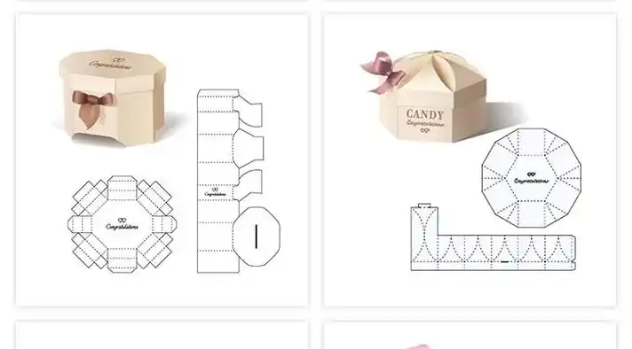 165款矢量纸盒纸箱礼盒产品包装刀模图折叠平面展开图 – 简单设计