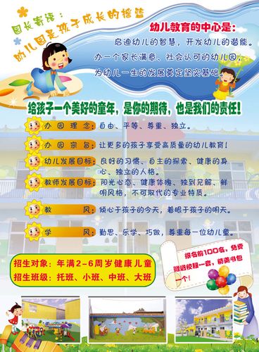 18幼儿园招生宣传海报海报展板墙画写真喷绘369