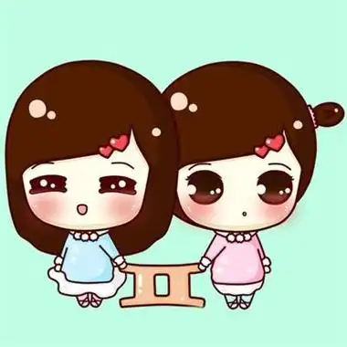可爱卡通双子座女头天使恶魔一墙之隔女生头像美头