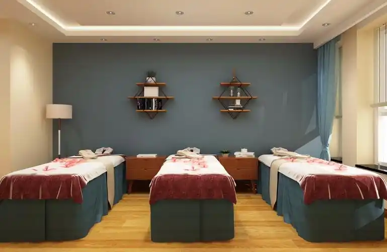 养生馆理疗室效果图