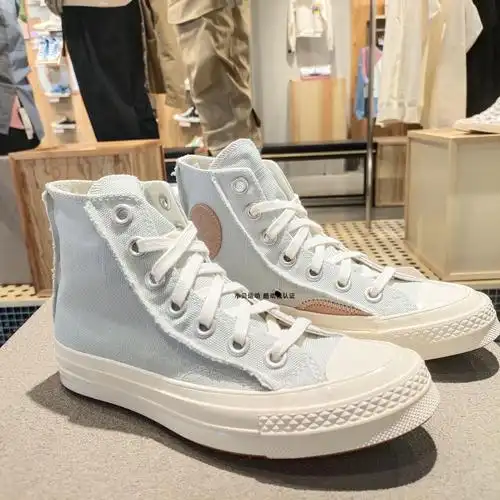 正品converse匡威1970s做旧水洗毛边蓝帆布鞋572611c帆布鞋