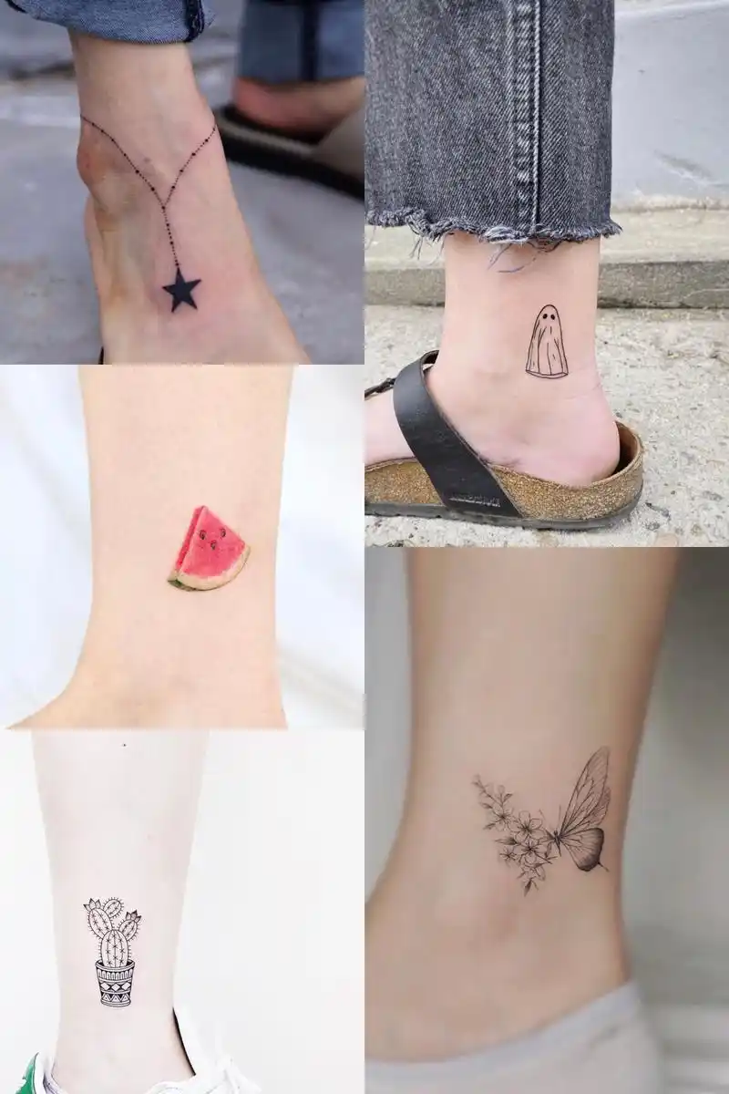 仙女必纹丨25款纹在脚踝超好看的小清新文身!