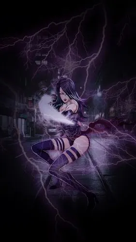x战警成员psylocke(灵碟)手绘插画|插画|创作习作|油