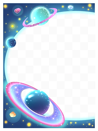 太空星际宇宙天体卫星航空航天装饰边框相框